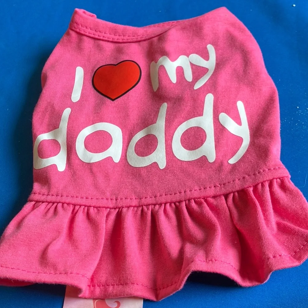 FINAL MARKDOWN I love my daddy doggy dress xs nwt